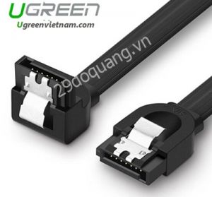 Cáp SATA 3.0 đầu bẻ góc 90 độ chính hãng Ugreen 30796 , 30797 tốc độ truyền dữ liệu cao dài 0,5m