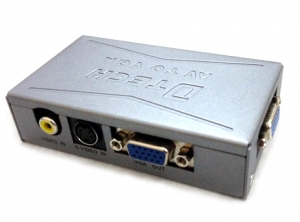 Bộ chuyển đổi tín hiệu BNC/AV to VGA Dtech DT-7003 Vỏ Sắt