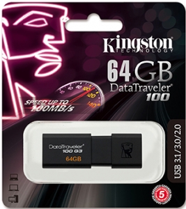 USB 64GB Kingston USB 3.0 - DT100/101G3