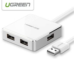 Bộ chia USB 2.0 ra 4 cổng chính hãng Ugreen 20803 cao cấp dài 20cm màu Trắng