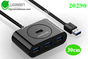 Hub USB 3.0 ra 4 cổng dài 30cm chính hãng Ugreen 20290 cao cấp