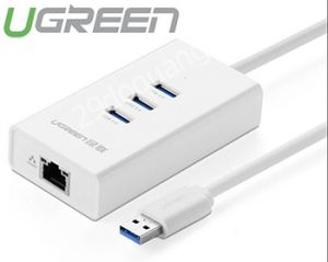 Bộ chia USB 3 cổng 3.0 kèm cổng Mạng 10/100Mbps Ugreen 20262 Chính hãng