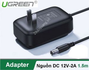 Power Adapter đổi nguồn DC 12V-2A màu đen Ugreen 20359 cao cấp