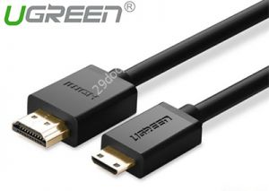 Cáp Mini HDMI to HDMI 2M hỗ trợ độ phân giải 4K chính hãng Ugreen UG 10117