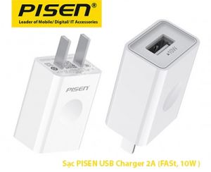 Sạc PISEN USB Charger 2A (FASt, 10W)