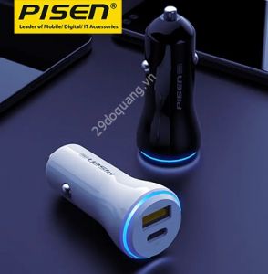 Sạc PISEN Quick Dual Port QP 22.5W - CAR (LED) -  ( KC-CC02)