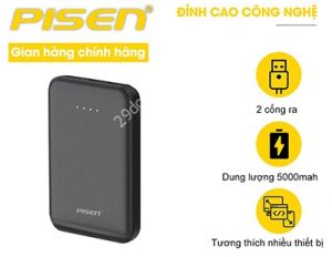 Sạc Dự Phòng Mini 5000mAh (Type-C, 2xUSB Smart )- Ultra Slim (Promotion)