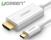 cap-ket-noi-usb-type-c-to-hdmi-dai-15m-ugreen-30841-ho-tro-3d-4k - ảnh nhỏ  1