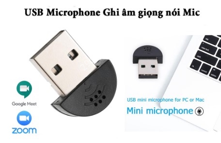 USB Microphone Ghi âm giọng nói Mic cho máy tính xách tay, pc, Khoảng cách thu âm 0.5m