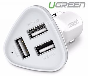 Bộ sạc thông minh 3 cổng USB 2.0 trên ô tô UGREEN CD124 40285